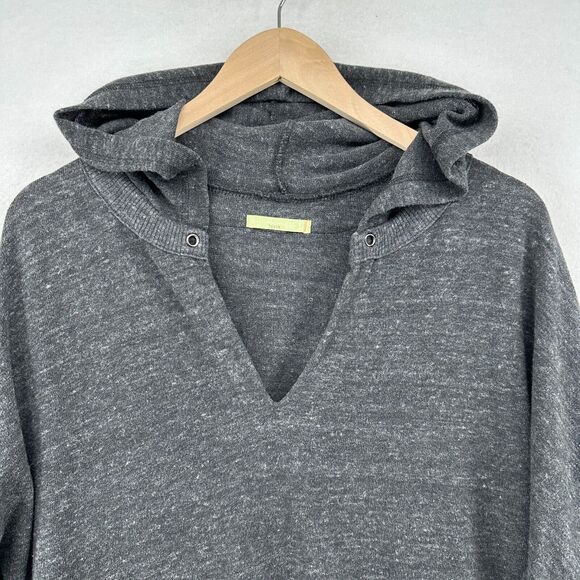 ALTERNATIVE Hoodie Womens L EARTH Sweatshirt Marled Elbow Sleeve Pullover Gray - Picture 3 of 12